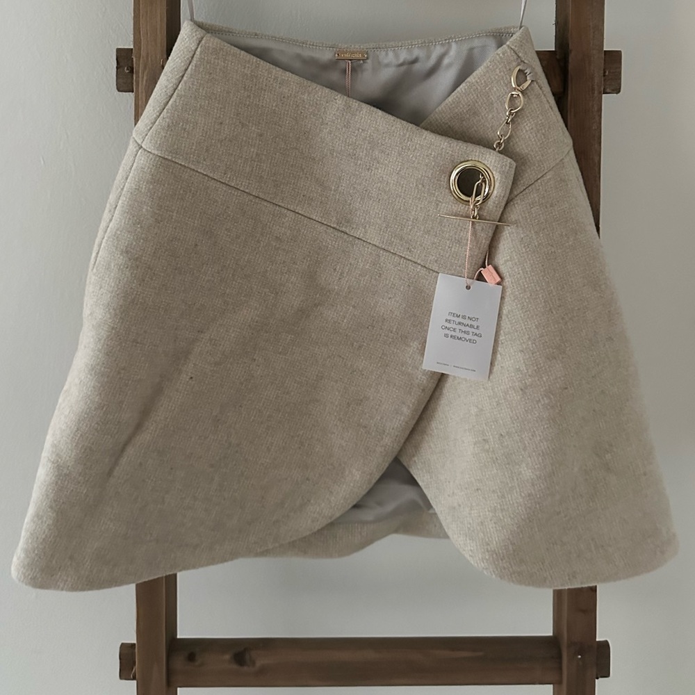 Cult Gaia Cicely Ecru Mini Skirt Size XS